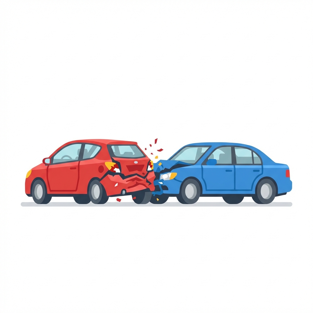 Heckschaden Illustration